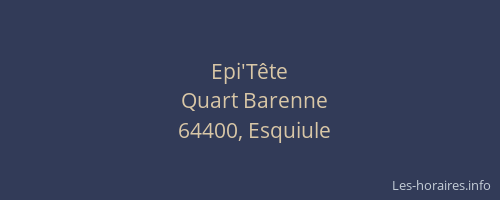 Epi'T&ecirc;te