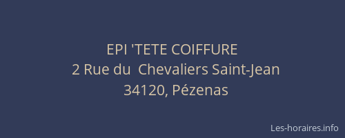 EPI 'TETE COIFFURE