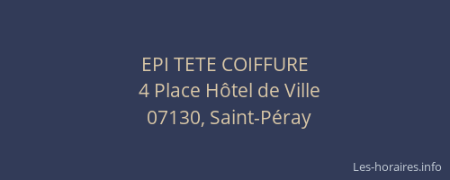 EPI TETE COIFFURE