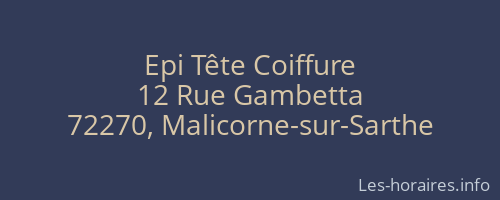 Epi Tête Coiffure