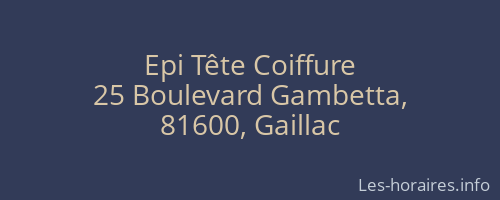 Epi Tête Coiffure