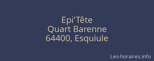 Epi'Tête