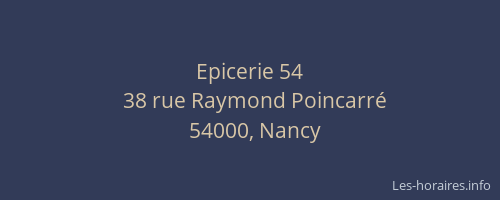 Epicerie 54