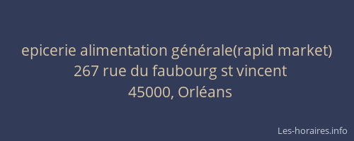 epicerie alimentation générale(rapid market)