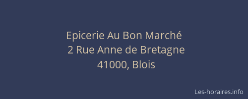 Epicerie Au Bon Marché