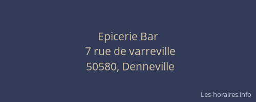 Epicerie Bar