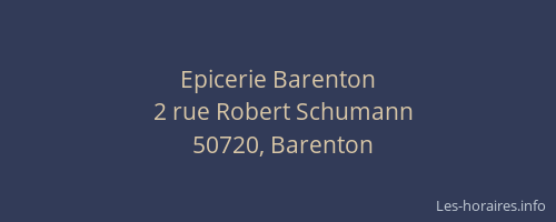 Epicerie Barenton