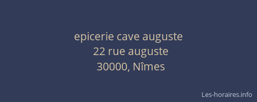 epicerie cave auguste