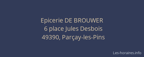 Epicerie DE BROUWER