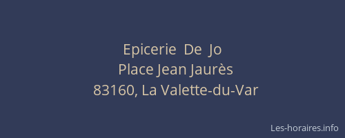 Epicerie  De  Jo