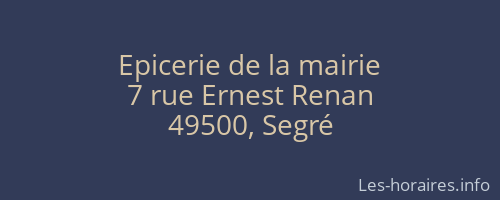 Epicerie de la mairie