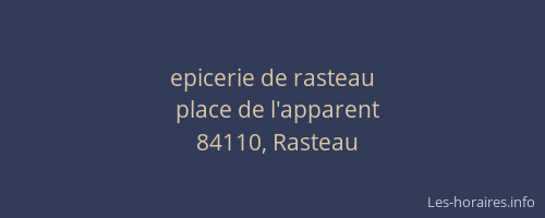 epicerie de rasteau