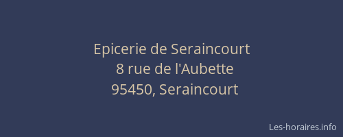 Epicerie de Seraincourt