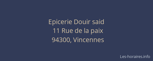 Epicerie Douir said