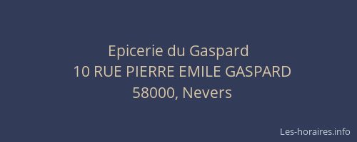 Epicerie du Gaspard