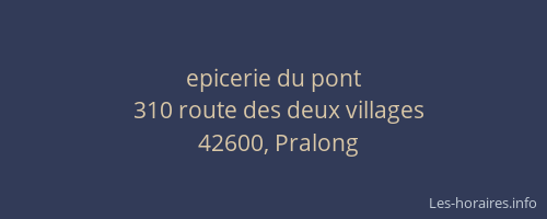 epicerie du pont