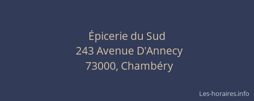 Épicerie du Sud