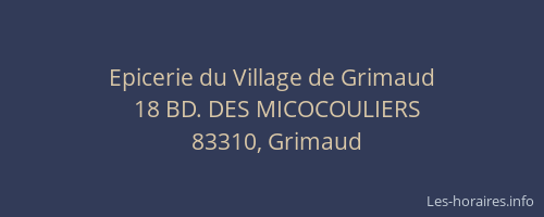 Epicerie du Village de Grimaud