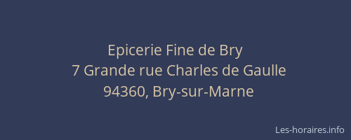 Epicerie Fine de Bry