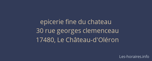 epicerie fine du chateau