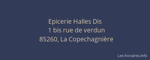 Epicerie Halles Dis