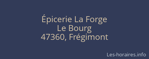 Épicerie La Forge