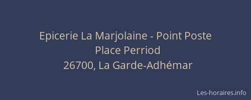 Epicerie La Marjolaine - Point Poste
