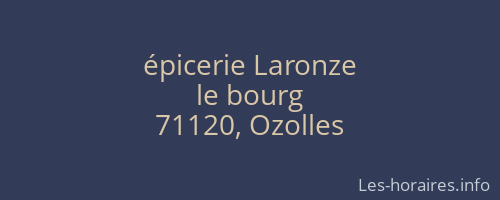 épicerie Laronze