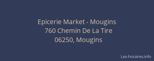Epicerie Market - Mougins