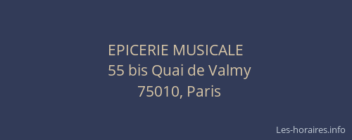 EPICERIE MUSICALE