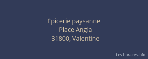 Épicerie paysanne