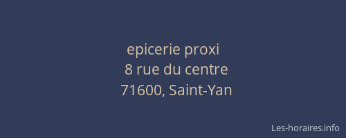 epicerie proxi