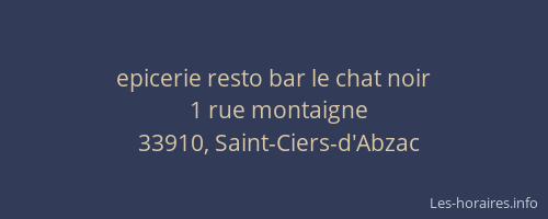 epicerie resto bar le chat noir