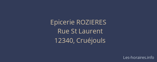 Epicerie ROZIERES