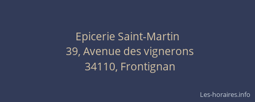 Epicerie Saint-Martin