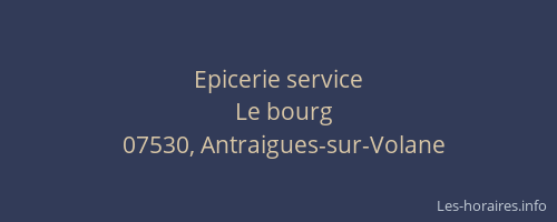 Epicerie service