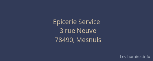 Epicerie Service