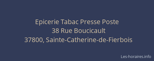 Epicerie Tabac Presse Poste