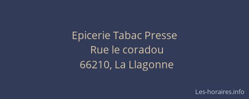 Epicerie Tabac Presse