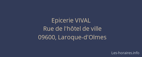 Epicerie VIVAL