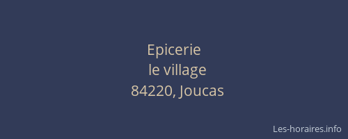 Epicerie