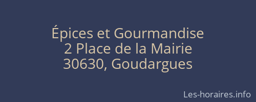Épices et Gourmandise