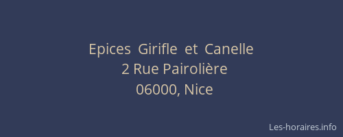 Epices  Girifle  et  Canelle