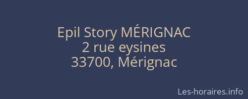 Epil Story MÉRIGNAC