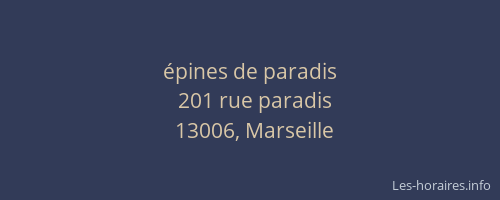 épines de paradis