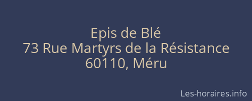 Epis de Blé
