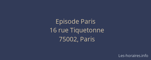 Episode Paris