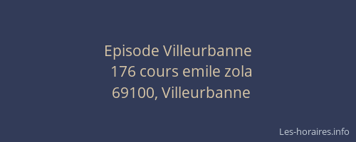 Episode Villeurbanne