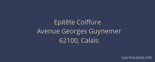 Epitête Coiffure