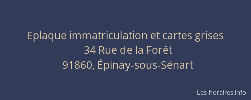 Eplaque immatriculation et cartes grises